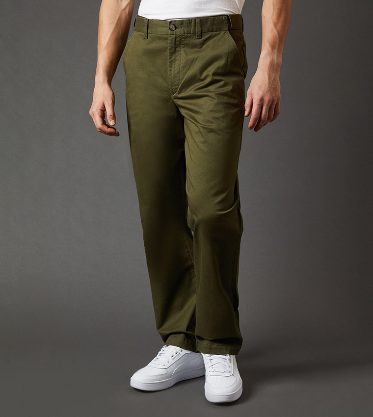 Solid Chino Trousers