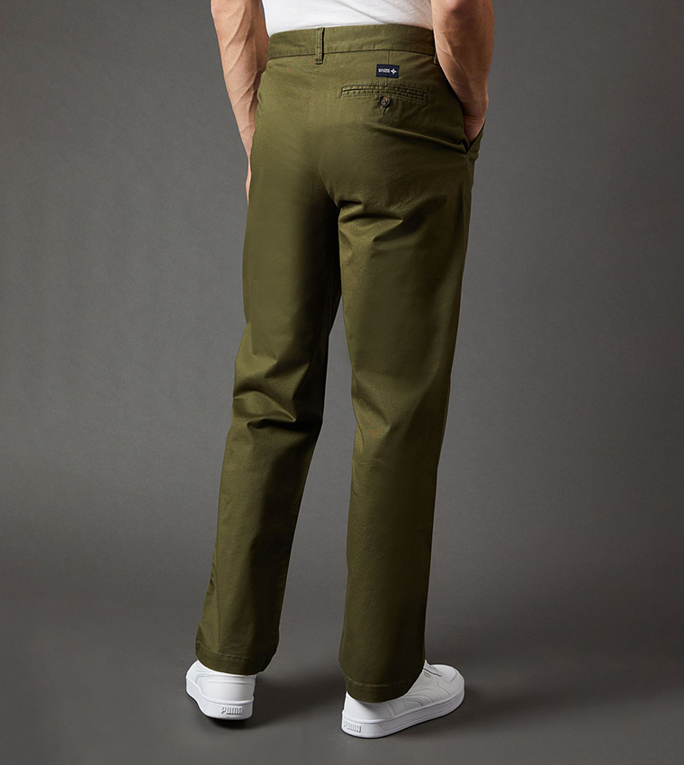 Solid Chino Trousers