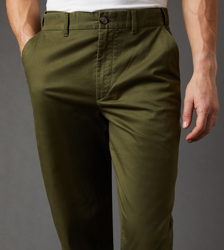 Solid Chino Trousers