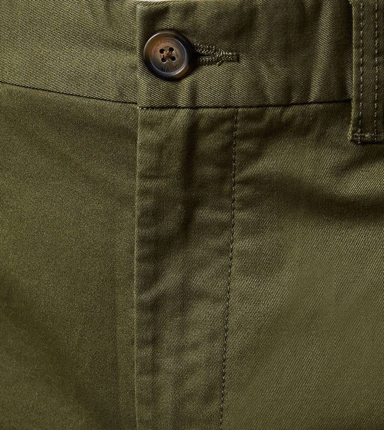 Solid Chino Trousers