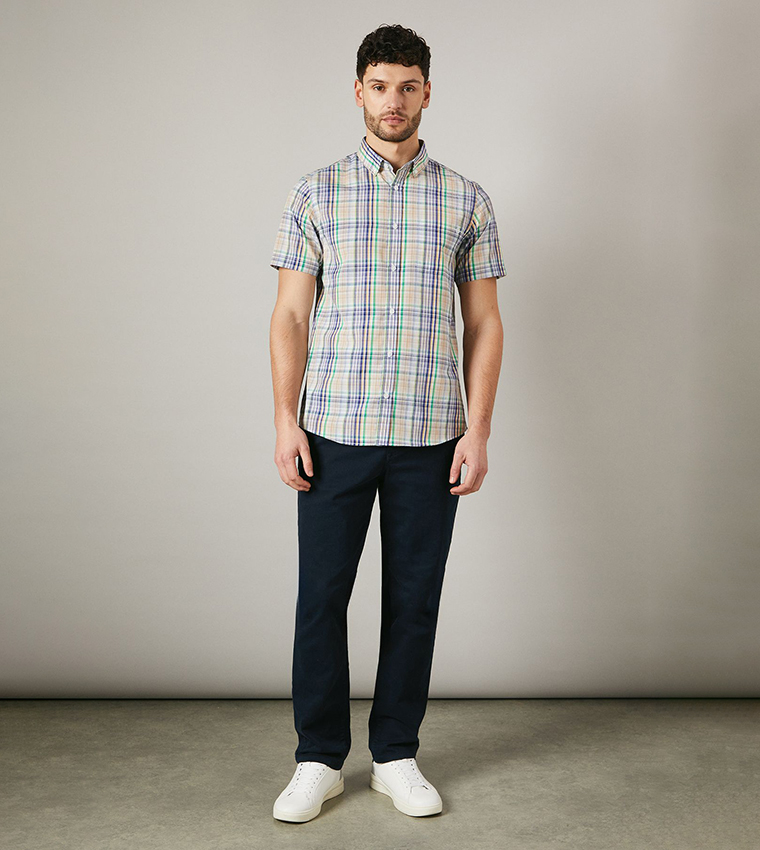 Plaid Short Sleeves Casual Shirt