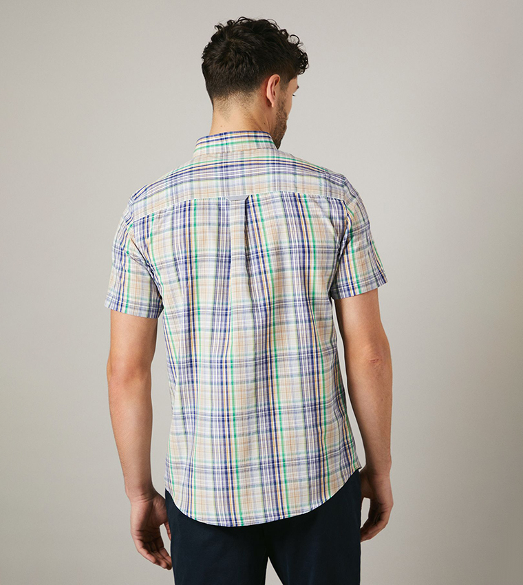 Plaid Short Sleeves Casual Shirt