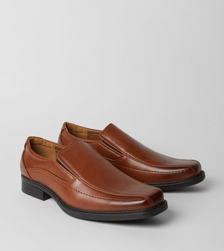 Smart Faux Leather Slip-On Shoes