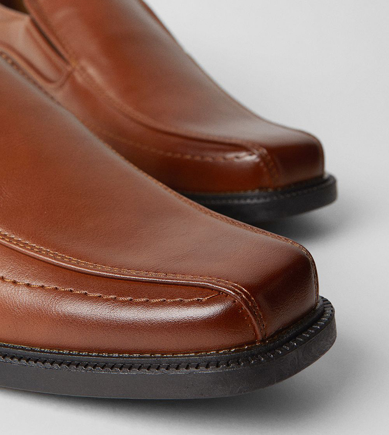 Smart Faux Leather Slip-On Shoes