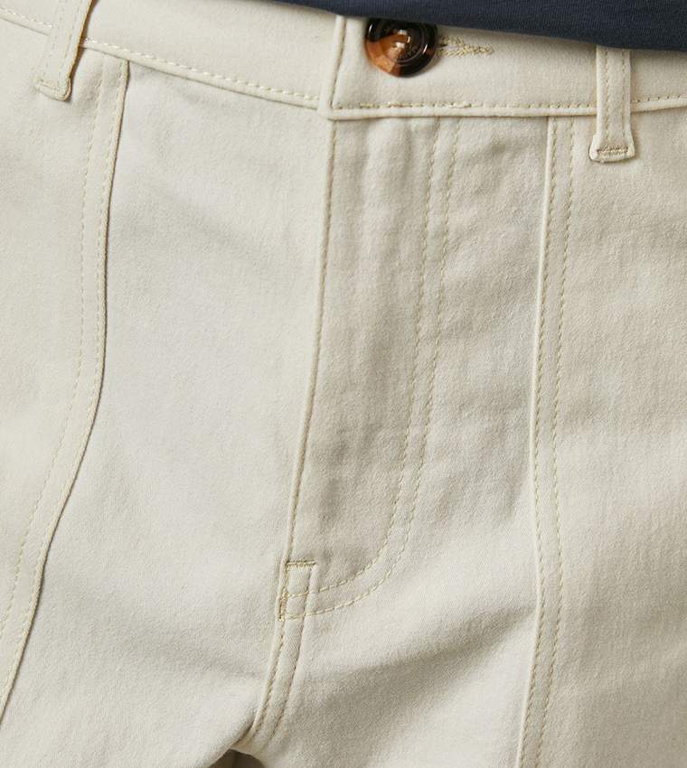 Solid Cotton Casual Shorts
