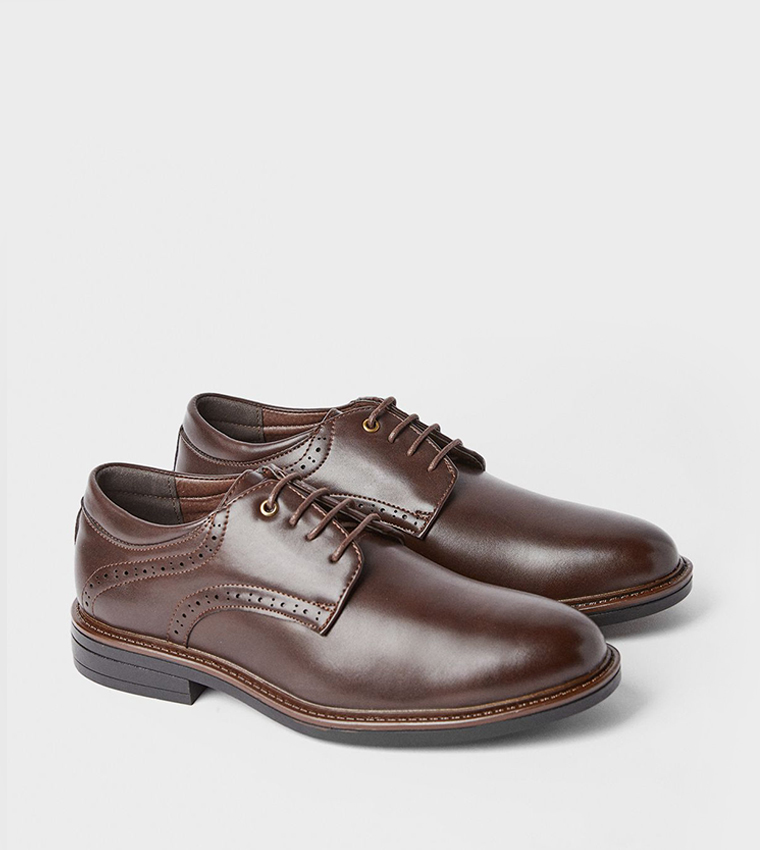 Solid Derby Shoes