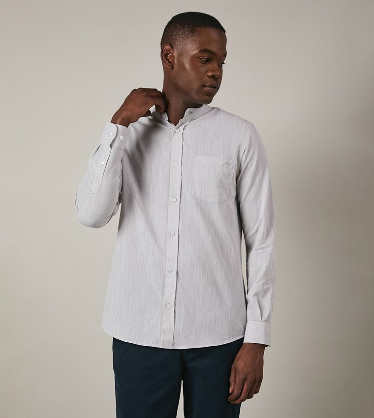 Mandarin Collar Long Sleeves Shirt
