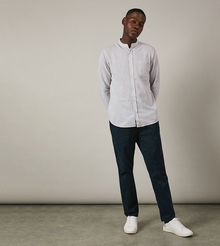 Mandarin Collar Long Sleeves Shirt