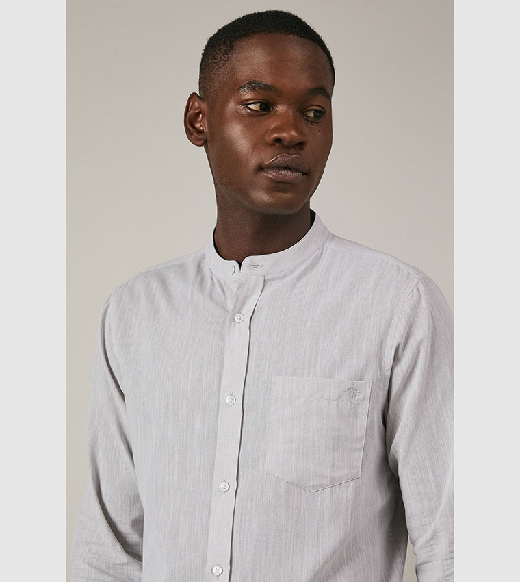 Mandarin Collar Long Sleeves Shirt