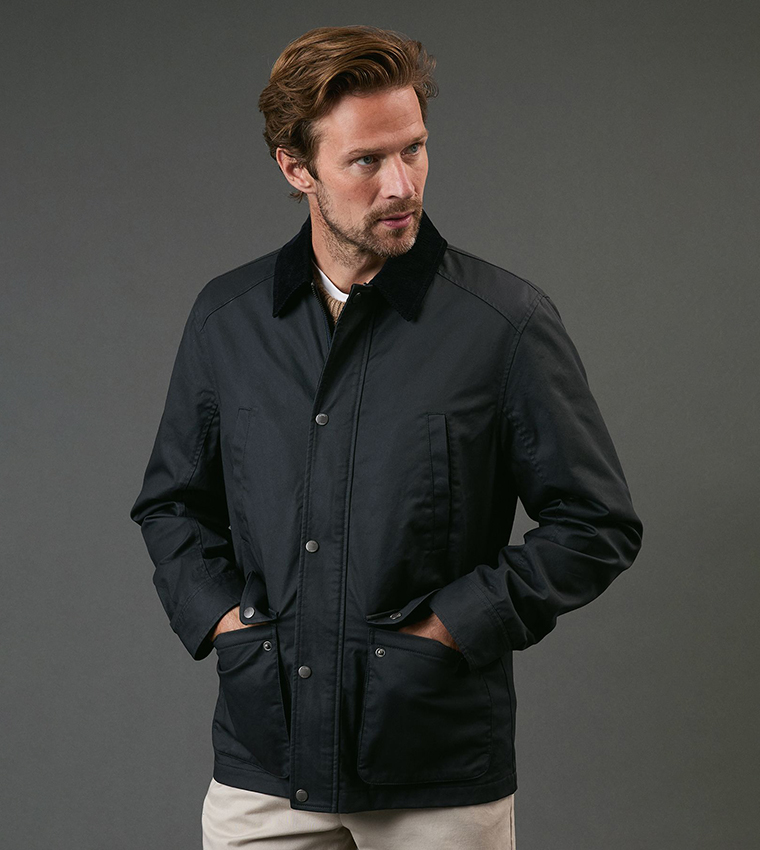 Coated Cord Collar Walking Jacket