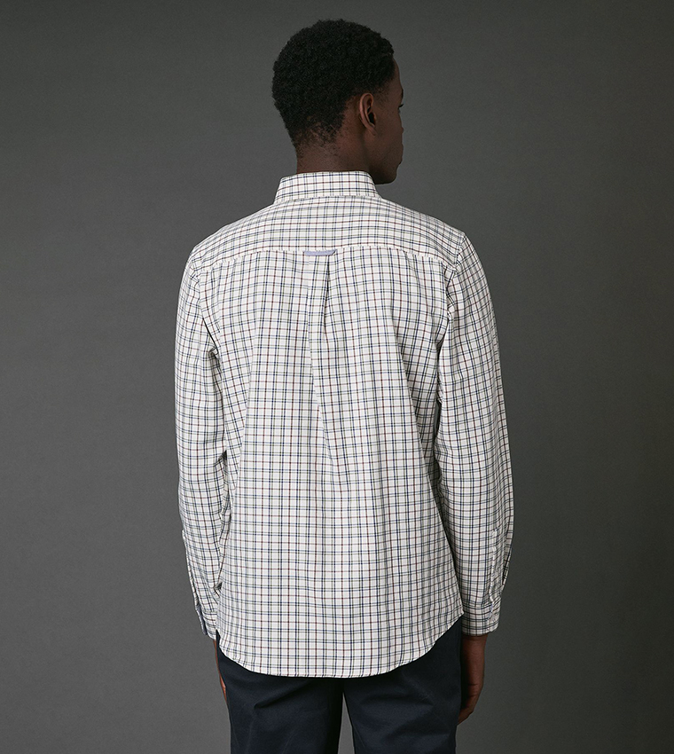 Tattersall Plaid Long Sleeves Shirt