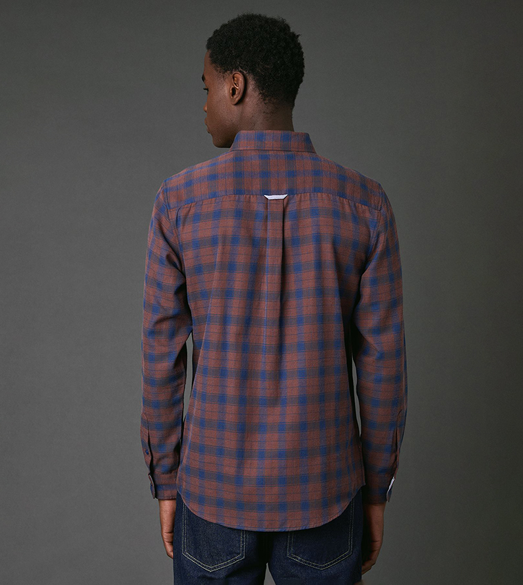Brushed Checkered Long Sleeves Shirt