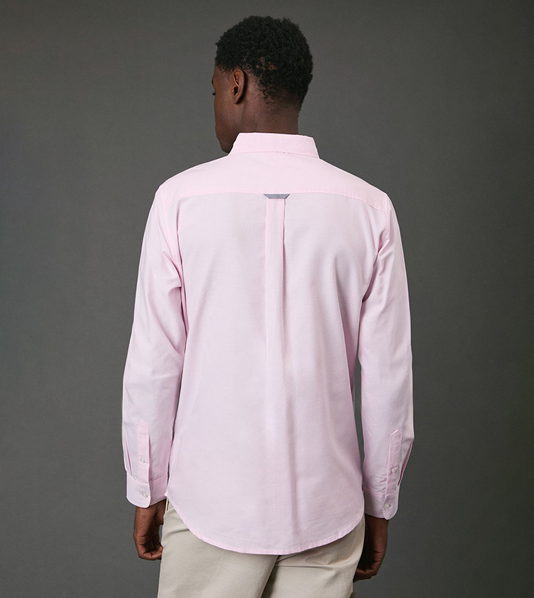 Solid Long Sleeves Oxford Shirt