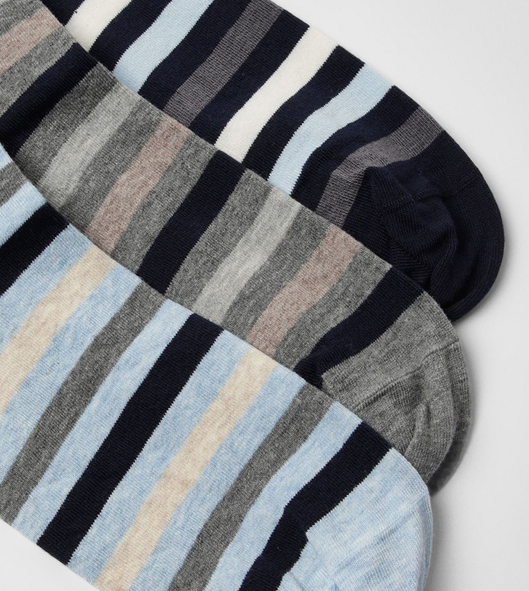 3-Pack Classic Striped Crew Socks