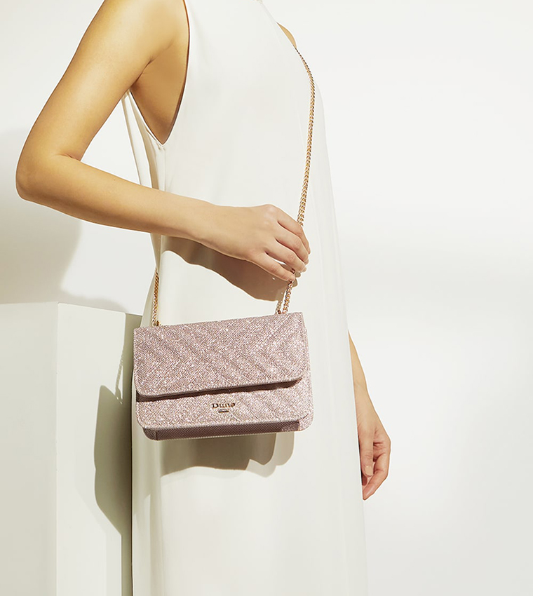 EDORCHIE Quilted Chain Strap Crossbody Bag