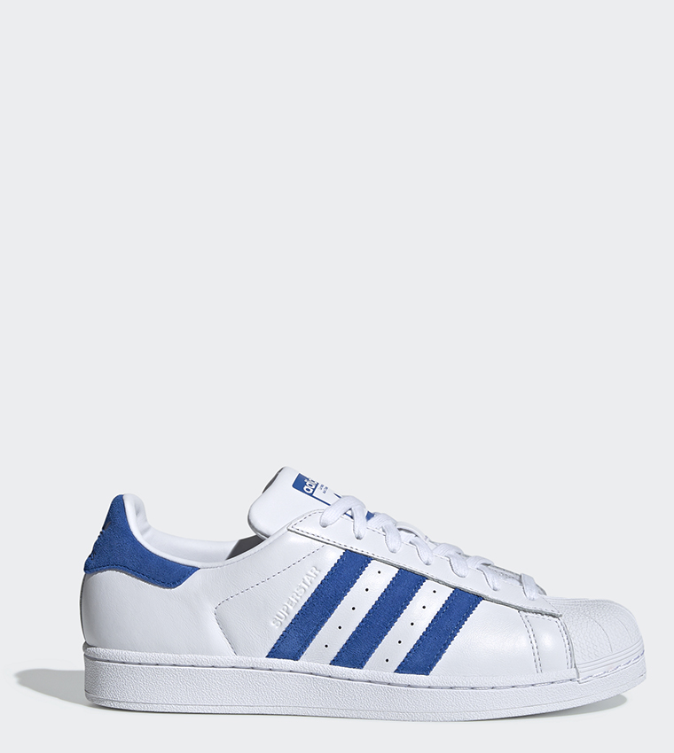 Superstar adidas outlet white blue