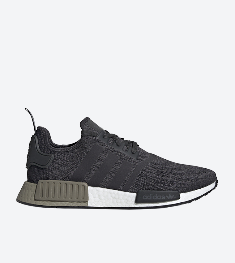 Buy Adidas Originals Nmd R1 Lace Up Closure Round Toe Sneakers Grey In Grey 6thStreet Oman