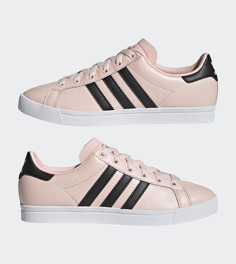 Adidas coast star white pink hot sale