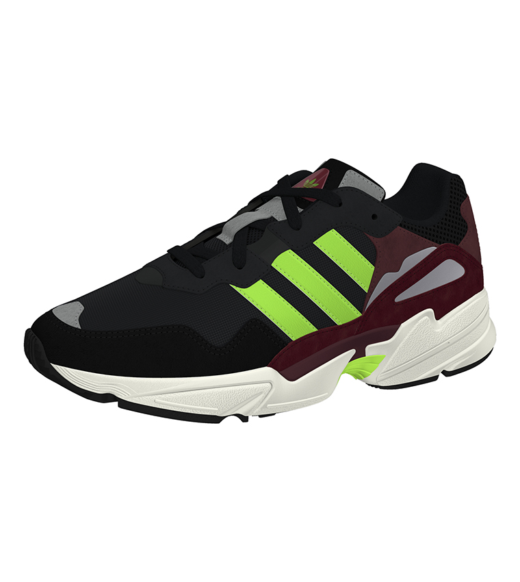 Buy Adidas Originals Yung 96 Shoes Core Black Solar Green Collegiate Burgundy In Black 6thStreet Qatar