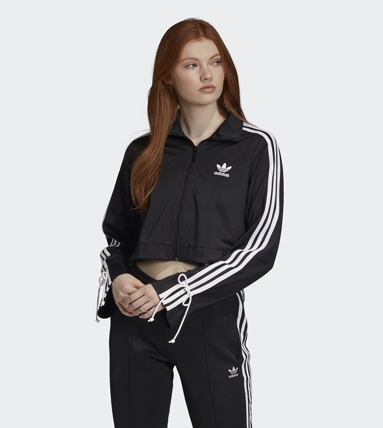 Buy Adidas Logo Detail Collared Track Jacket In Black 6thStreet Saudi Arabia