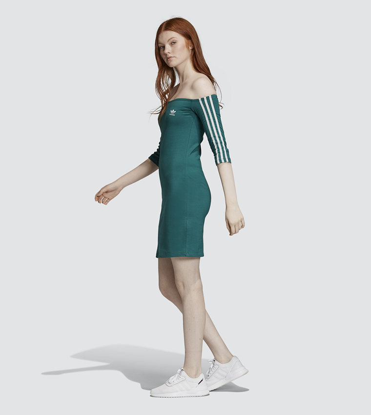 Adidas off shoulder dress sale