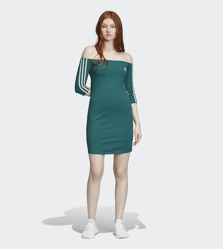 Off the cheap shoulder adidas dress