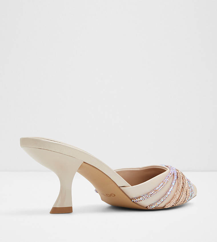 ELADA Embellished Pointed Toe Mules