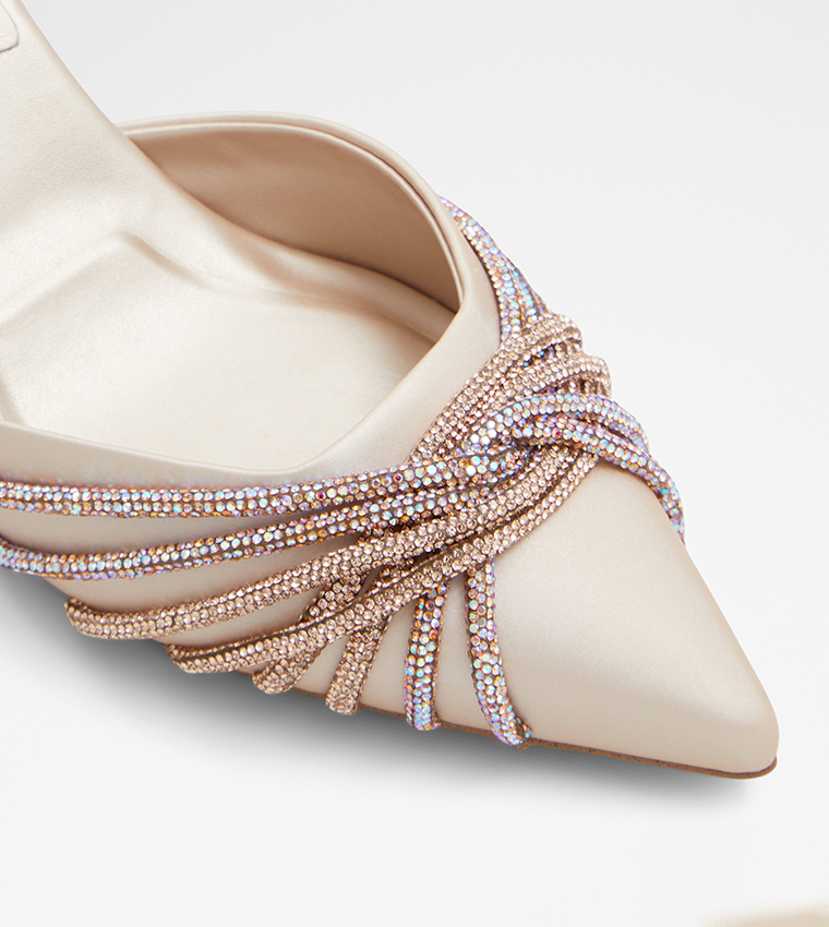 ELADA Embellished Pointed Toe Mules