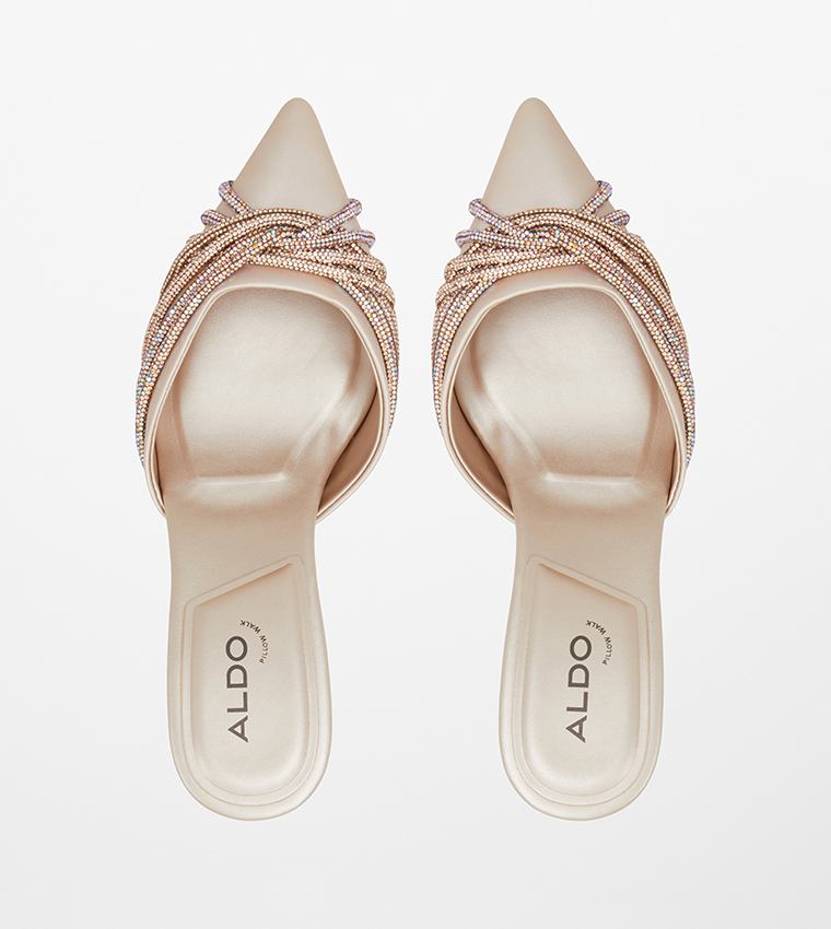 ELADA Embellished Pointed Toe Mules