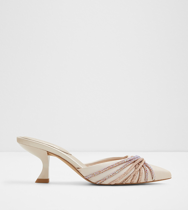 ELADA Embellished Pointed Toe Mules