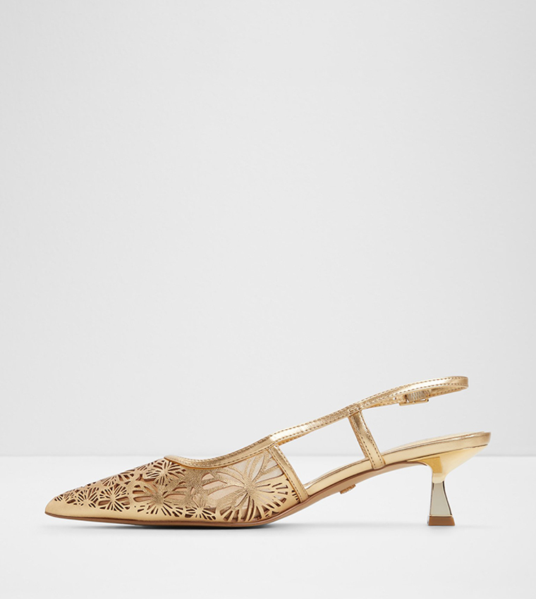 ELEGANT Laser Cut Slingback Pumps