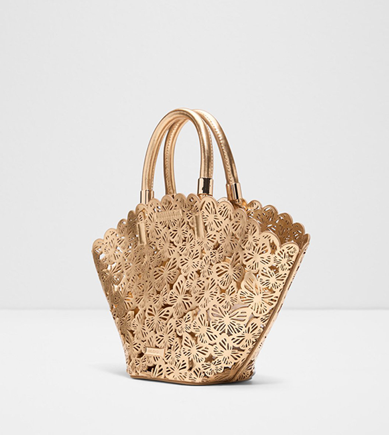 ELEGENTA Laser Cut Bucket Bag