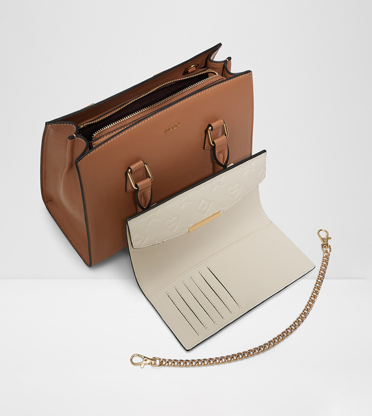 ELELDEN Logo Debossed Satchel Bag