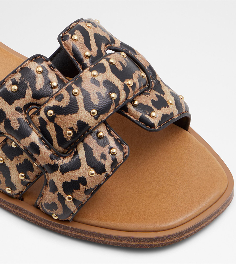 Aldo leopard print sandals deals