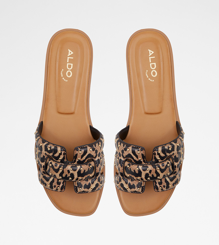 Aldo leopard print sandals sales