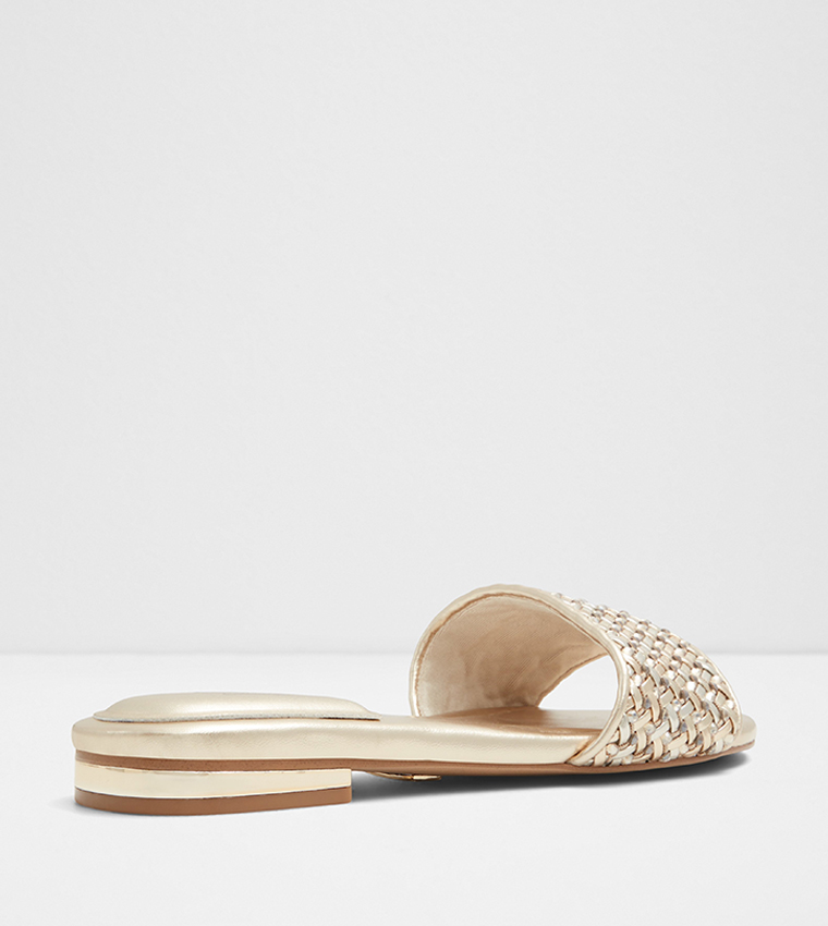 ELEONOREFLAT Embellished Open Toe Flat Sandals