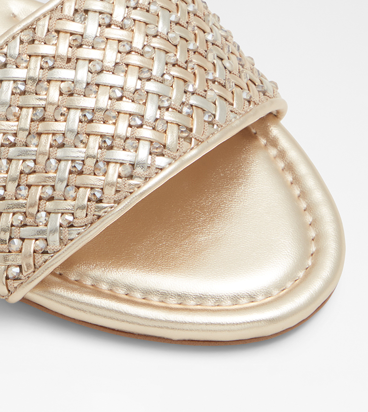 ELEONOREFLAT Embellished Open Toe Flat Sandals