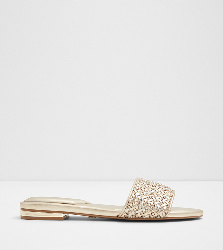 ELEONOREFLAT Embellished Open Toe Flat Sandals