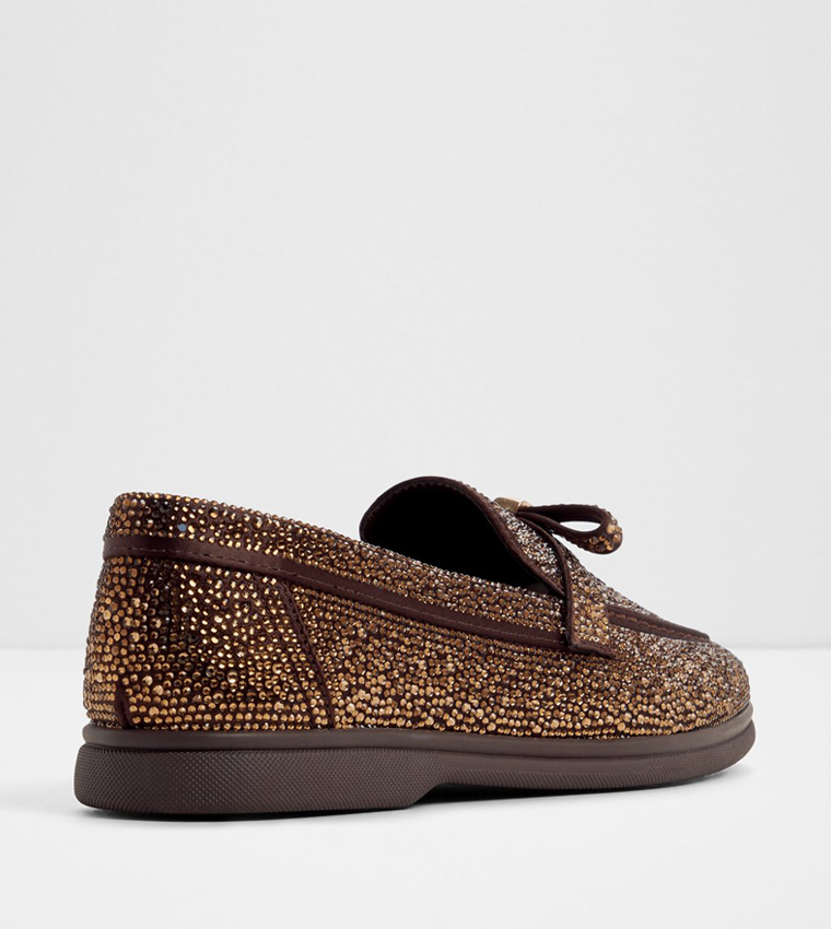 ELIZIE Embellished Round Toe Loafers