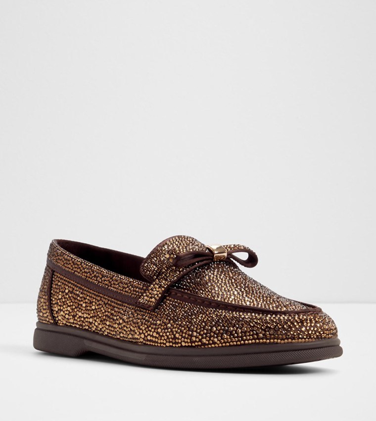 ELIZIE Embellished Round Toe Loafers