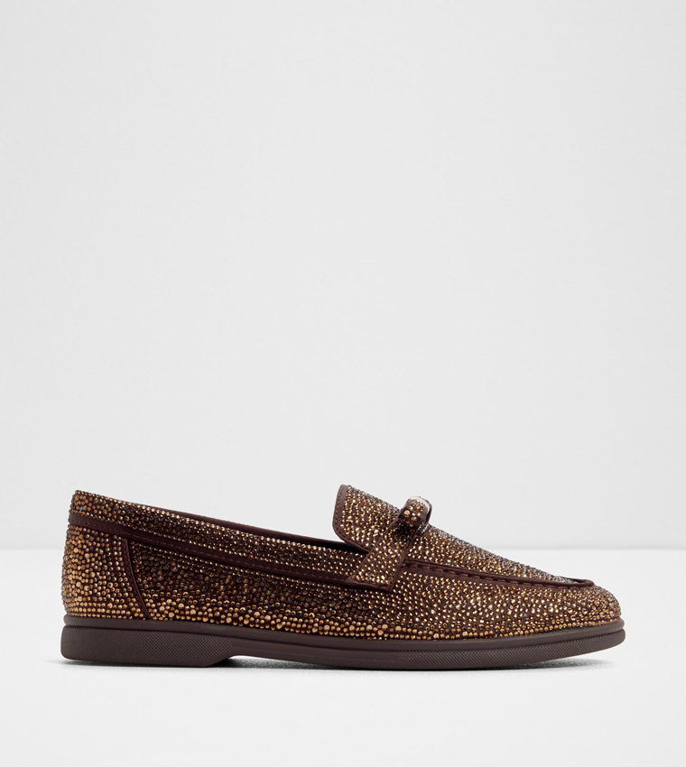 ELIZIE Embellished Round Toe Loafers