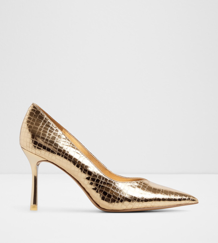 ELLENA Textured Pointed Toe Pumps