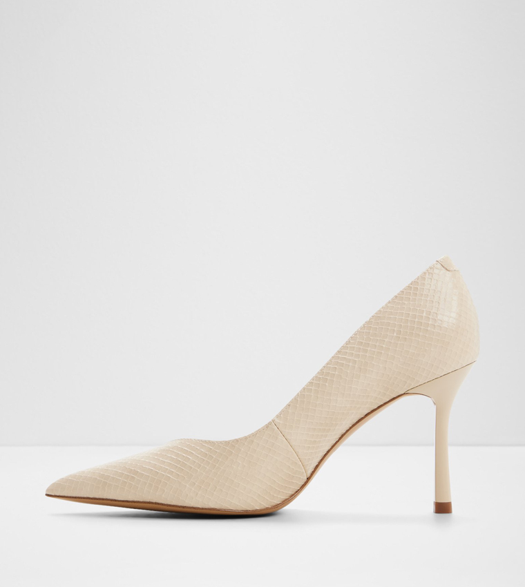 ELLENA Textured Pointed Toe Pumps