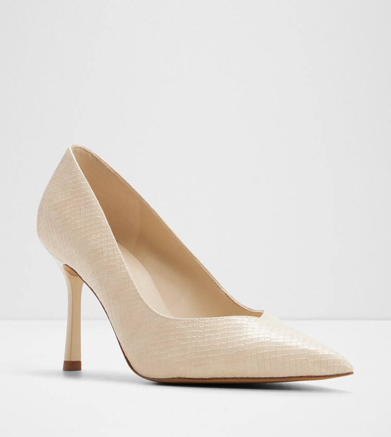 ELLENA Textured Pointed Toe Pumps