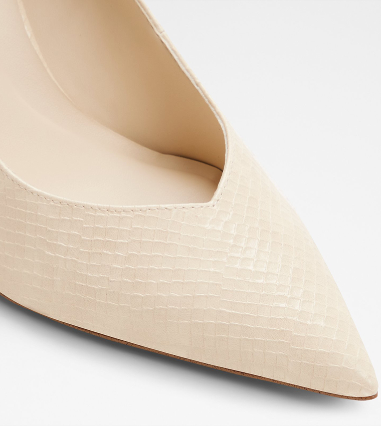 ELLENA Textured Pointed Toe Pumps