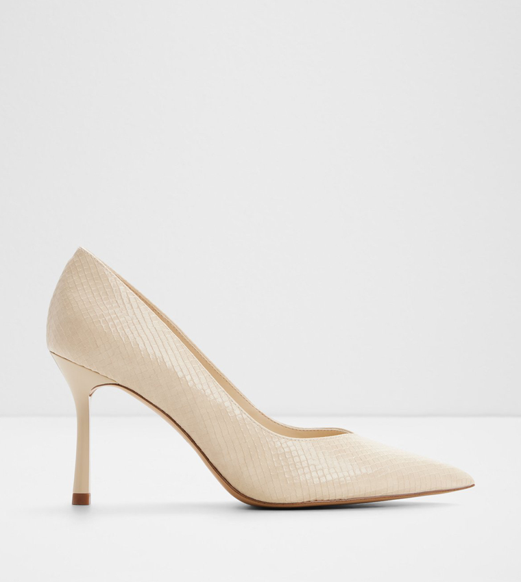 ELLENA Textured Pointed Toe Pumps