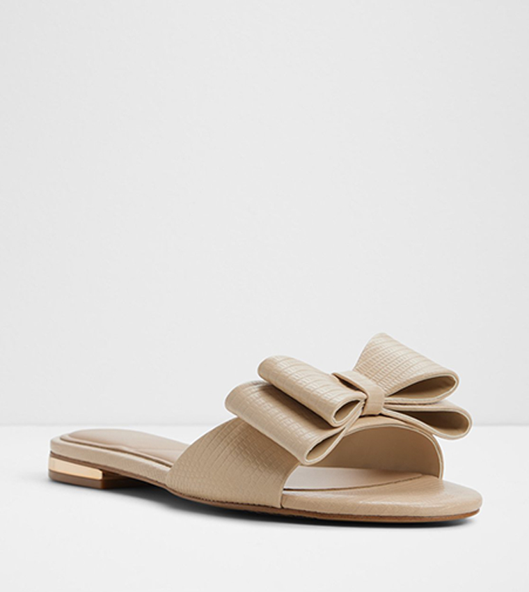 ELOQUENT Bow Detail Slide Sandals