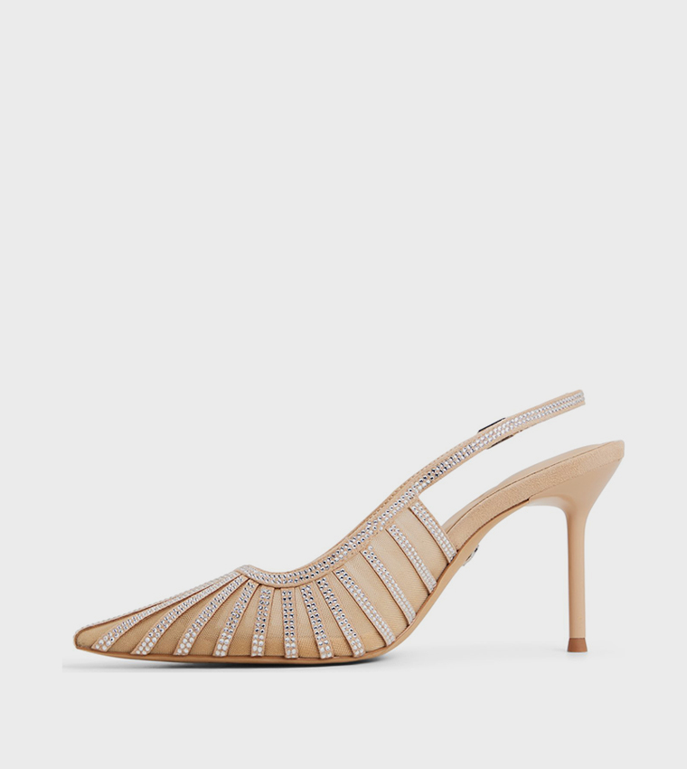 ELUSE Embellished Slingback Pumps