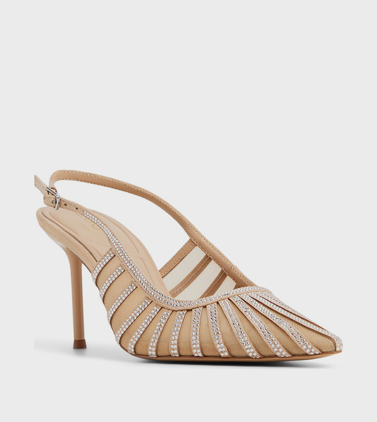 ELUSE Embellished Slingback Pumps