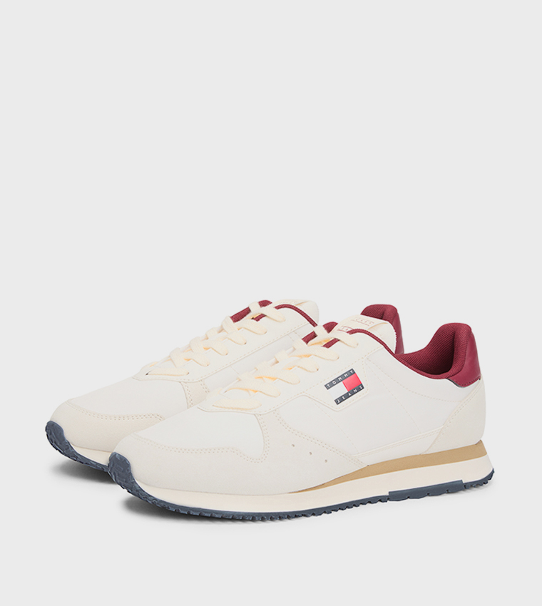 Logo Detail Leather Runner Sneakers